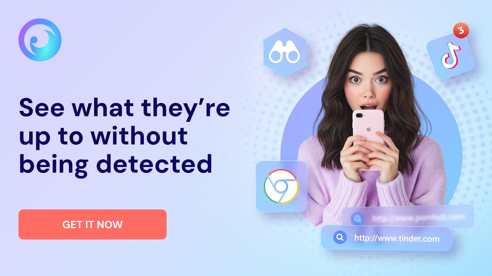 Phone monitoring dashboard illustration for parental and authorized device tracking
