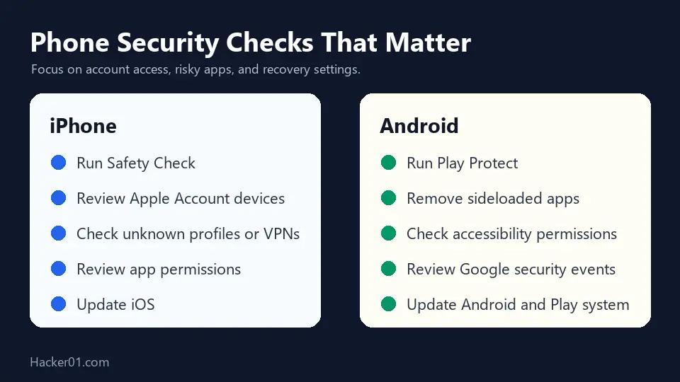 iPhone and Android security checks for signs your phone is hacked
