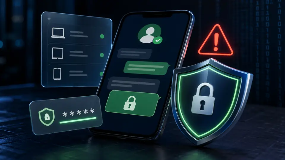WhatsApp account recovery checks with linked devices and verification protection